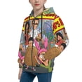 thumbnail image 2 of Kids Bob'S Burgers Hoodie 3d Printed Zip Up Hooded Sweatshirt With Pocket For Boys Girls, 2 of 7