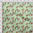 thumbnail image 3 of oneOone Cotton Poplin Twill Mint Fabric Flower & Leaves Watercolor Craft Projects Decor Fabric Printed By The Yard 56 Inch Wide, 3 of 4