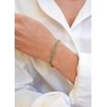 thumbnail image 2 of Baguette Emerald Tennis Bracelet 925 Silver Lab, Baguette Bracelet gift for her,Prong Set Emerald Tennis Bracelet,Layering Bracelet For Her, 2 of 3