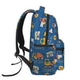 thumbnail image 3 of Rateoe Construction Vehicles Pattern Casual Backpack for School, Work, Travel – Adjustable Straps, Multiple Compartments – Ergonomic Design, Fits Laptops and Tablets, 3 of 5