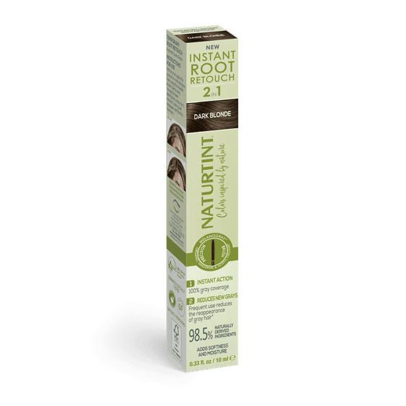 Instant Root Retouch – Gray Coverage Root Concealer – Ammonia-Free, 98.5% Natural Ingredients, Dermatologically Tested – Dark Blonde