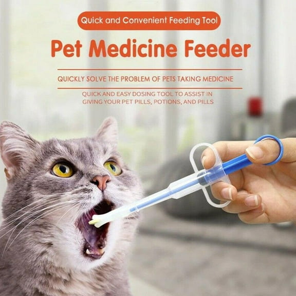 BETTERLIFE Pet Syringe Tablet Pill Gun Piller Push Dispenser Medicine Cat U0W0 Water C8G4