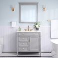 thumbnail image 2 of ANGELES HOME 36" Bathroom Vanity with Sink Top Combo Set, Freestanding Solid Wood Bathroom Makeup Cabinet W/ 1 Soft-Close Door and 3 Soft-Close Drawers, Carrara White Quartz Countertop (White), 2 of 9