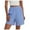 Blue, variant on Women's High Waisted Baggy Shorts Wide Leg Yoga Pants Capris Crop Dress Pants Loose Summer Baggy Dressy Casual Womens Jorts with Pockets S-XL