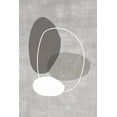 thumbnail image 2 of Incado 13x18 White Modern Wood Framed Museum Art Print Titled - Four Ovals, 2 of 4