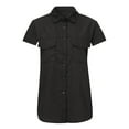 thumbnail image 3 of Outfmvch Linen Shirts for Women，Blouses for Women，Blouses & Button-down Shirts，Tops for Women，Blouses for Women Dressy Casual，Long Button Down Shirts for Women，Lightweight Tops & Blouses， Black，L, 3 of 6