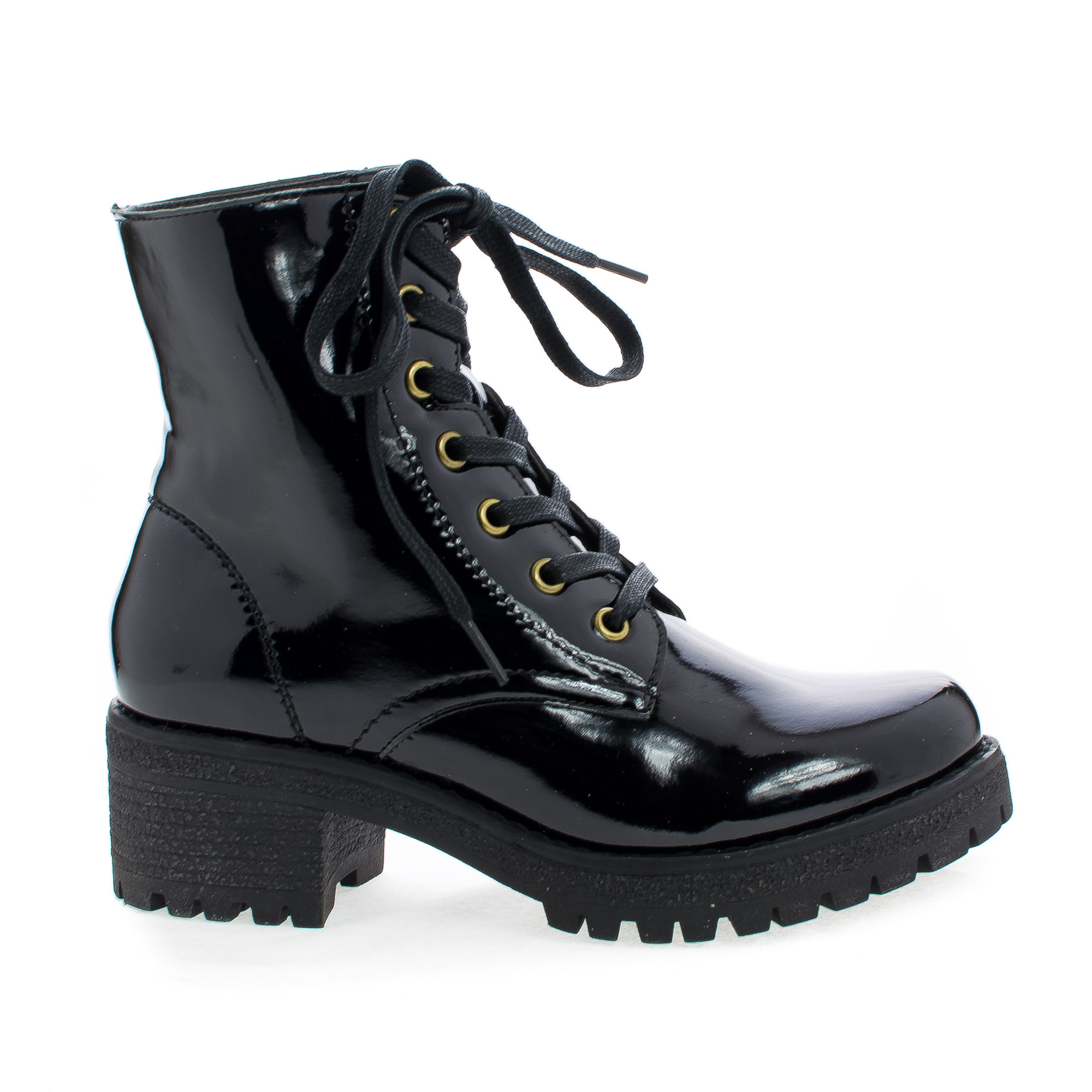 Velda01 by Wild Diva, Round Toe Women's Lace Up Lug Sole Ankle Boots