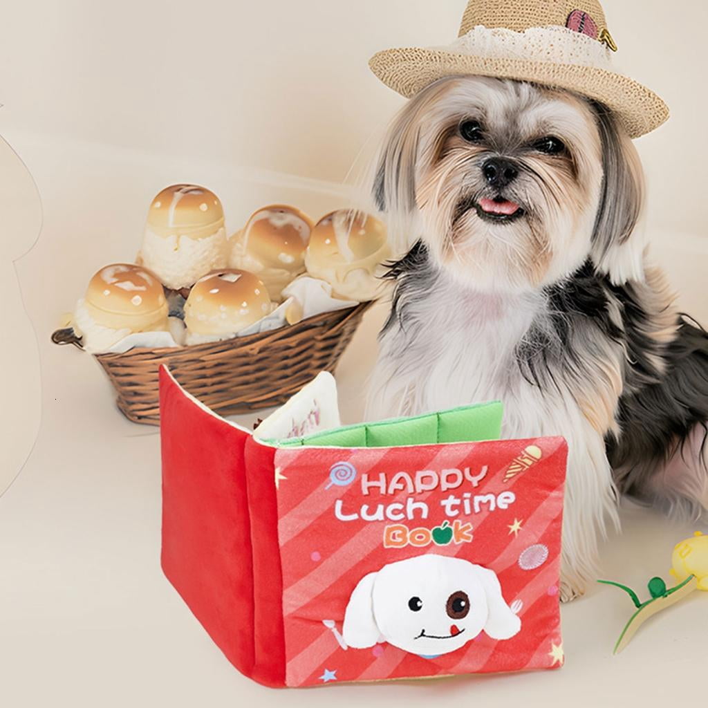 Dog Sniffing Puzzle Books Toy for Pet Plush Toy Book Snuffle Toy Soft Teething Toy Dogs Entertainment Book Toy Dog Suppl