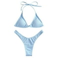 thumbnail image 1 of Women‘s Two Piece Swimsuit Swimsuits Push Up Halter High Neck Bathing Suit Tops, 1 of 4