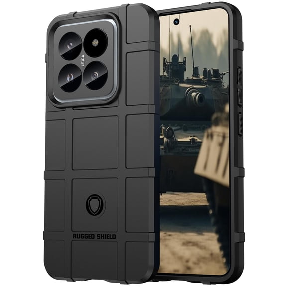 CCSmaller for Xiaomi 14 Pro Case (Not Mi 14) for Man, Heavy Duty Protection Shockproof Phone Case Support Wireless Charging Cover for Xiaomi 14 Pro HD Black