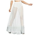 thumbnail image 1 of Falda lápiz transparente plisada con lentejuelas y encaje para mujer, para salir de noche - Vestido ajustado de tul brillante de cintura alta para fiestas, 1 of 6