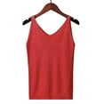 thumbnail image 2 of adviicd Débardeurs pour Femmes Lot Camisole Ajustable pour Femmes Sans Manches à Encolure Carrée à Bretelles Débardeurs Chandail de Base (Rouge, Taille Unique), 2 of 4