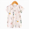 thumbnail image 2 of UAYOTSE Newborn Infant Baby Boy Girl Summer Short Jumpsuit Short Sleeve Bear Print One Piece Romper Bodysuit Outfit,Sizes 0-6 Months, 2 of 4