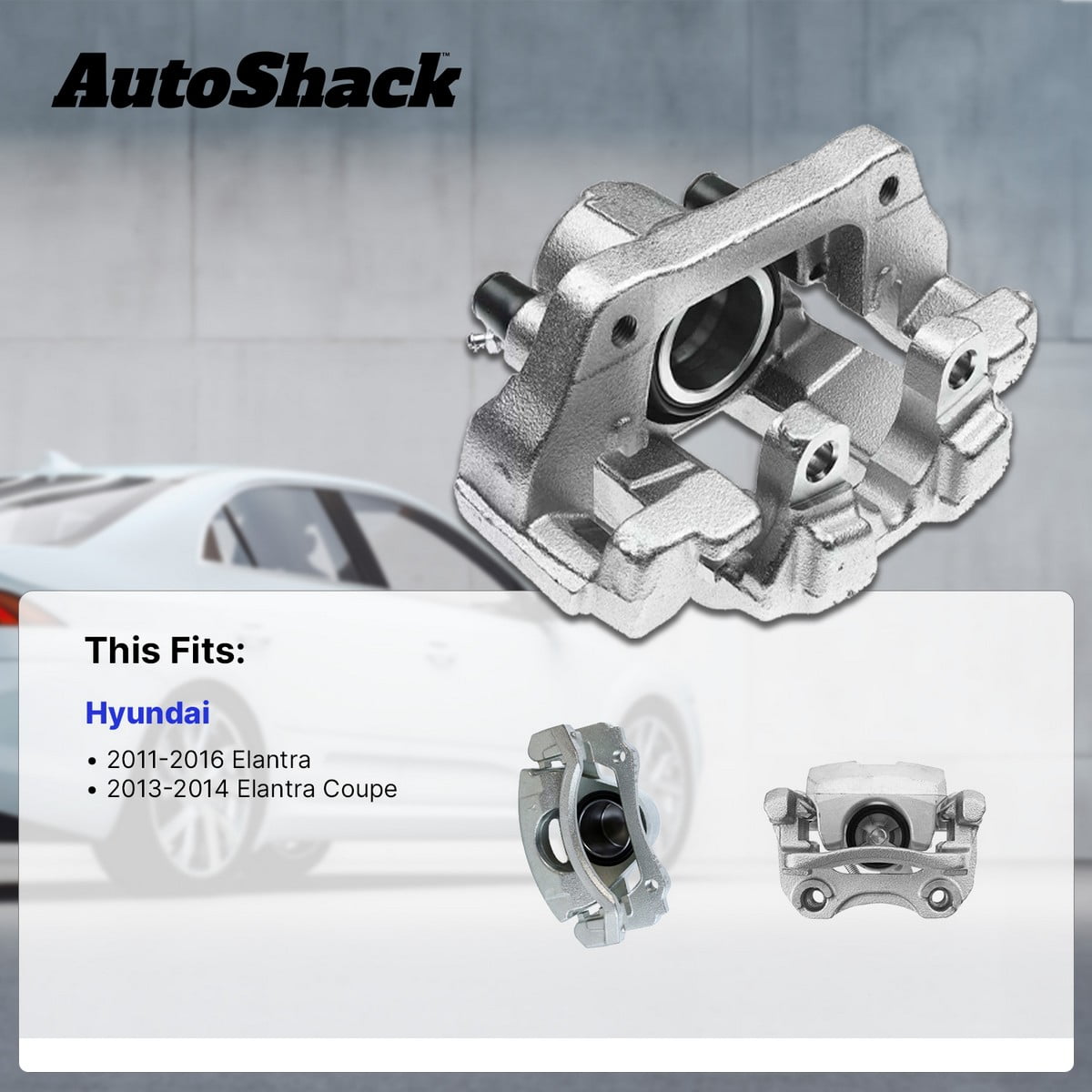 AutoShack Front Brake Calipers for Hyundai, Elantra 2011-2016 Elantra Coupe 2013-2014, FWD L4 1.8L 2.0L, Left and Right, Pair