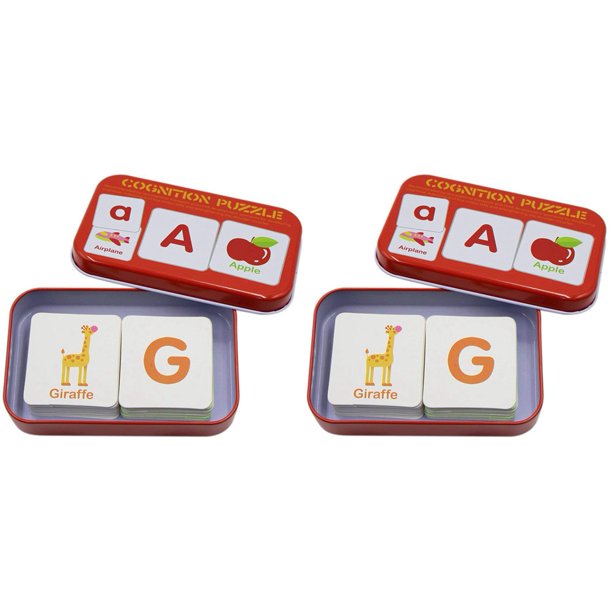 2X de Aprendizaje Educativo Temprano Cognitivo Caja de Almacenamiento Mental Alfabeto