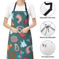 thumbnail image 4 of Kdxio cute Skull organ Apron with Pockets Adjustable Kitchen Aprons for Men Women Waterproof Aprons for Cooking,Drawing,Crafting, Baking Household Cleaning, 4 of 8