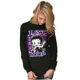 thumbnail image 4 of Kanji Style Cartoon Just Say Boop Women's Long Sleeve T Shirt Brisco Brands X, 4 of 6
