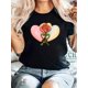 thumbnail image 1 of Una elegante camiseta informal de manga corta para mujer con estampado de corazón y rosa de San Valentín. Para adultos, hombres, mujeres, adolescentes, jóvenes., 1 of 4