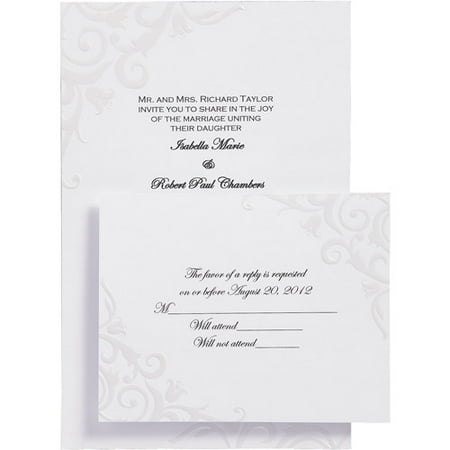 Wilton Wedding Lily Of the Valley Invitation Set, 50 Count