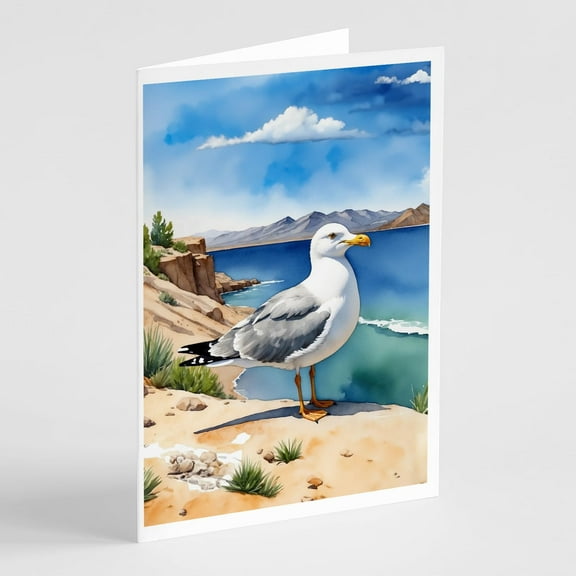 Carolines Treasures DAC7485GCA7P 5 x 7 in. Utah California Gull Greeting Cards - Pack of 8