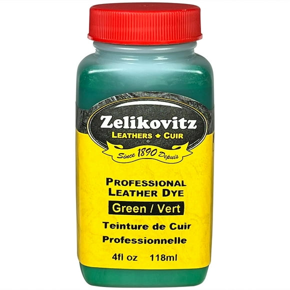 Zeli Pro Green water based pigment dye for leather - 4oz