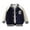 1#Dark Blue, variant on Boys Baseball Jacket Colorblock Varsity Sweatshirt Kids Casual Outerwear, Sizes 7-8