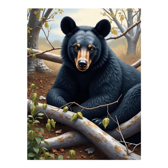 Diamond Art Kit for Adults, Kawaii Bear Black Print No.148 Diamond Painting for Adults Beginners, 5D DIY Diamond Art Painting Kits, Colorful Diamond Painting Craft for Home Decor 12x16