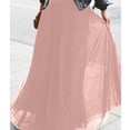 thumbnail image 4 of YUEJUIR Hip Waist Maxi Skirts Women Chiffion Skirt Sexy Long Lace Up High Waist Women's Party Skirt (Pink,XXXL), 4 of 4