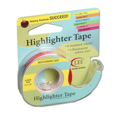 UPC: 0084417139782 | Lee Products Removable Highlighter Tape 3 W x 4 L Pink Bundle of 6 (LEE13978)