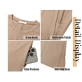 thumbnail image 5 of Fantaslook Womens Maxi Dress Round Neck Sleeveless Sundress Loose Split Wrinkle-Free Summer Long Dresses with Pockets, 5 of 8