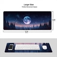 thumbnail image 3 of Moon Phases Gaming Mouse Pad Starry Sky Moon Forest Extended Gaming Mouse Pad Mat with Stitched Edge Non-Slip Base Big Mouse Pad 31.5"x11.8" Office Computer Keyboard Laptop Home, 3 of 6