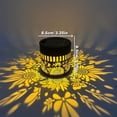 thumbnail image 4 of Decorative Solar Mandala Lights,Metal Solar Mandala Lights Outdoor Wall Lights Solar Powered Deck Step/Wall Lights Waterproof Solar Fence Light for Garden Post Patio Backyard Yard Decor,1Pcs(B), 4 of 8