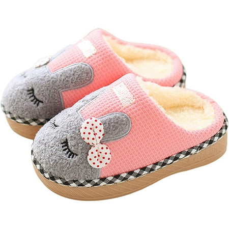 

Girls Boys Home Slippers Warm Dinosaur House Slippers For Toddler Fur Lined Winter Indoor shoes