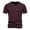 Burgundy, variant on Lovskoo Shirts for Men Round Neck Short Sleeve Button T Shirt Solid Color Loose Breathable Casual T Shirt Top Shirt Vacation Beach Summer Tops Burgundy
