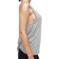thumbnail image 6 of High Neck Workout Tank Tops for Women Sleeveless Summer Athletic Tank Tops Open Back T-Shirt Running Muscle Tank Yoga Shirts Stretch Gym Clothes (Grey,L), 6 of 7