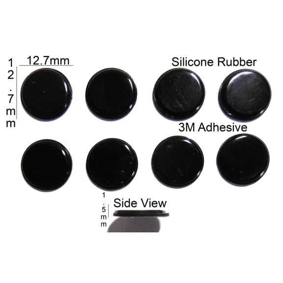 VATH Self Adhesive Silicone Rubber Feet 12.7mm(L) x12.7mm(W) x 1.5mm(H) 8pcs [RB238]