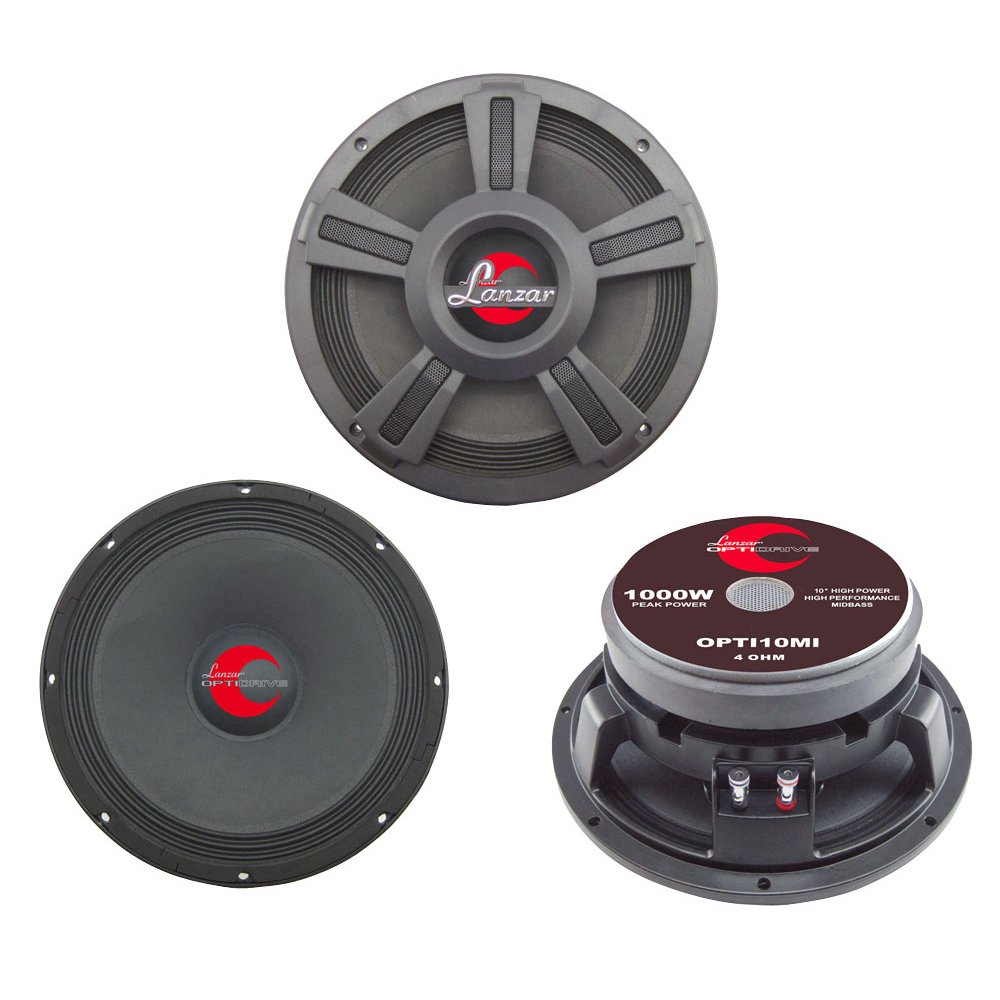 LANZAR OPTI10MI - 10?? Opti-Drive Car Mid-Bass Speaker - Pro Audio SVC