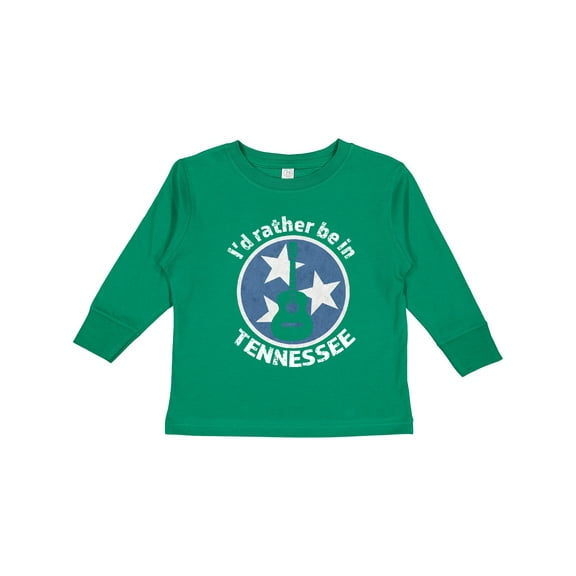 Inktastic I'd Rather Be in Tennessee Boys or Girls Long Sleeve Toddler T-Shirt