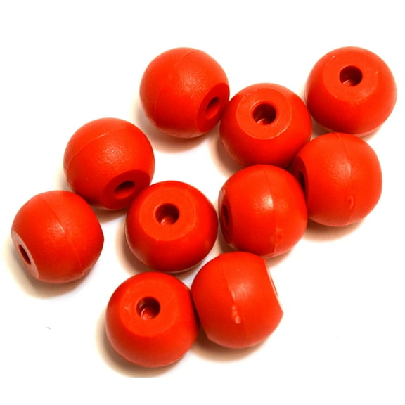 Molecular Model Atoms, Red, Pack of 10 - 2.2cm, 2 Holes - Spare Extra Parts for Molecular Model Kits - Eisco Labs