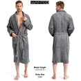 thumbnail image 4 of Men's Soft Plush Fleece Classic or Hooded Robe with Front Pockets, 4 of 7
