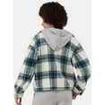 thumbnail image 3 of No Boundaries Plush Hoodie Shacket, Women's, 3 of 5