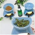 thumbnail image 2 of Warmself Blue Ceramic Essential Oil Burner Tealight Candle Holder Decorative Aroma Diffuser, 2 of 5