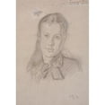 thumbnail image 3 of Viggo Johansen 18x24 Black Modern Framed Museum Art Print Titled - Portrait of Martha Moller (G.M. Viggo Johansen 1880) (1876), 3 of 5