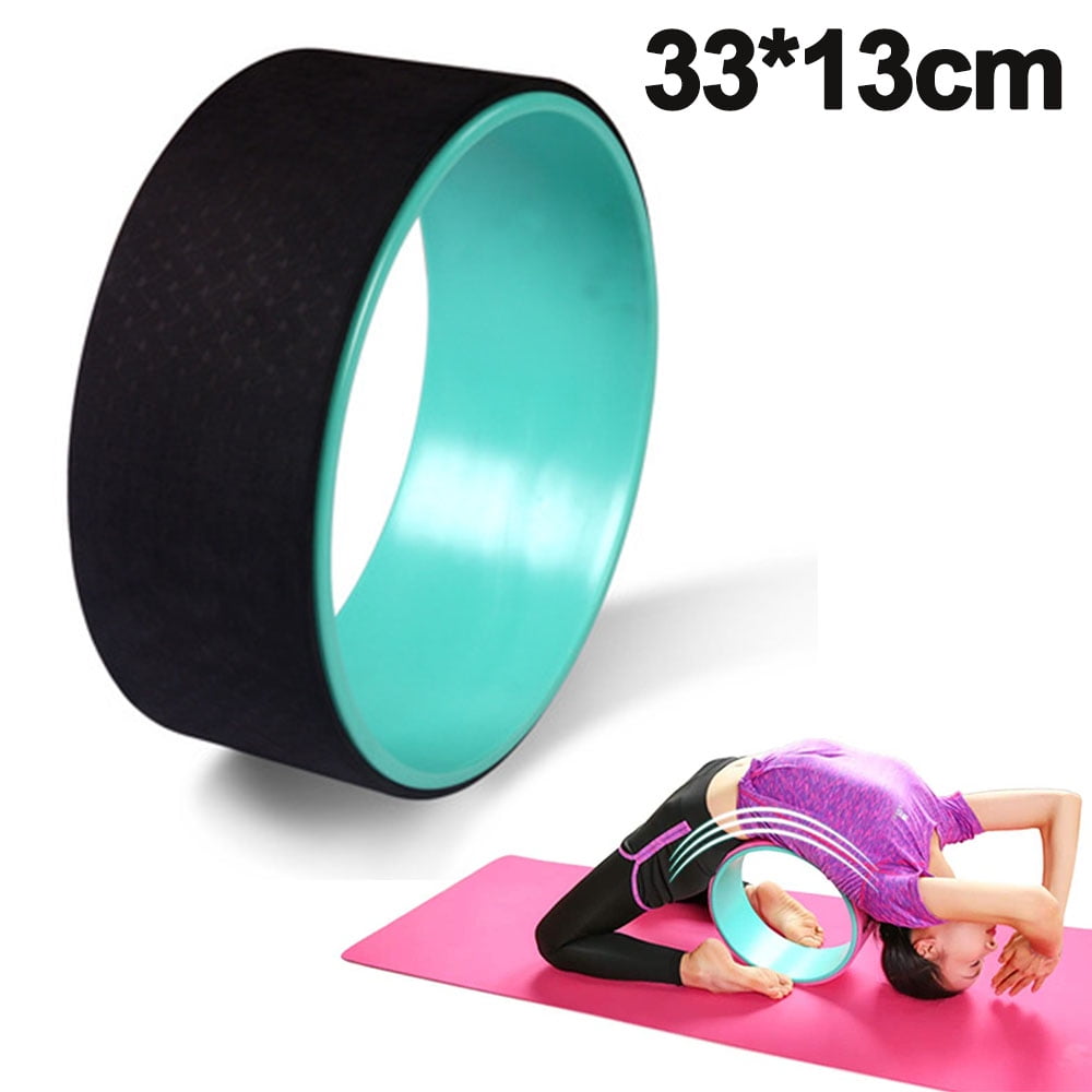 13 x 5 Strong Premium Back Roller and Stretcher with Thick Cushion Yoga Wheel Chirp Wheel for Back Pain Yoga Prop Wheel for Stretching and Improving Backbends 