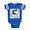 Royal Blue, variant on CafePress - Plays With Salamand... - Cute Infant Baby Football Bodysuit