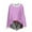 Purple, variant on Women's Long Sleeve Shirts Faux Fur Fluffy Collar Crewneck Solid Color Pullover Sweatshirt Fall Soft Comfy Cotton Tee Tops