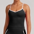 thumbnail image 6 of PISONIC Women Two Pieces Workout Set Tank Top Color Block High Waist Leggings Gym Work Outfits with Pockets, 6 of 7