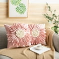 thumbnail image 4 of Sunflower Handmade Throw Pillow Covers Floral Pillowcases Decorative Pillow Shams Home Couch Bed Living Room Decor 18x18 Inch, 4 of 5