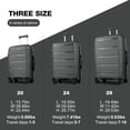 thumbnail image 6 of Travelhouse 3 Piece Hardshell Luggage Set Hardside Lightweight Suitcase with Lock Spinner Wheels and 2 Packing Cubes.(Gray), 6 of 7