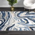 thumbnail image 6 of Abani Home Regal Abstract Blue 9x12 Contemporary Power-Loomed Rug, 6 of 8